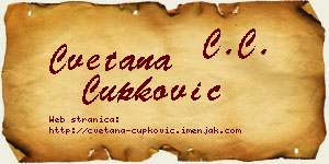 Cvetana Čupković vizit kartica